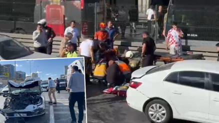 Beylikdüzünde zincirleme kaza: Yaralılar var
