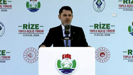 Bakan kurum yeni projeleri Rize’de duyurdu