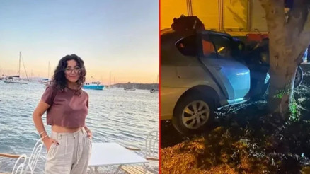 Otomobil ağaca çarptı Ahsengül hayatını kaybetti