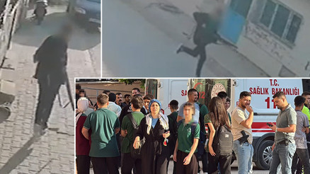Son dakika... Manisada lise önünde silahlı saldırı: 3ü ağır 11 öğrenci yaralandı, saldırgan dahil 4 gözaltı İşte saldırganın kaçış anının görüntüsü