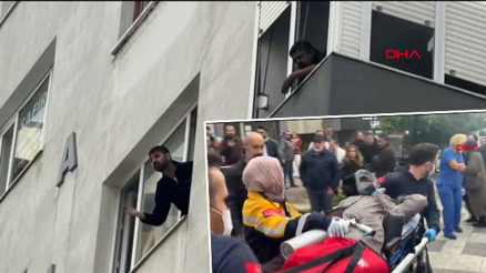 Kadıköyde 8 katlı binada yangın: Mahsur kalanlar kurtarıldı