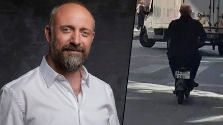 Halit Ergenç Nişantaşı trafiğine scooterla çözüm buldu