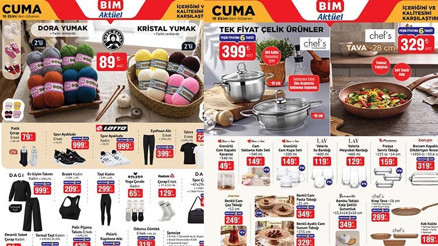 YEPYENİ BİM AKTÜEL 16 EKİM 2026 KATALOĞU - İNDİRİMLİ AFİŞİ TAMAMI || Bimde bu hafta neler var Bim aktüel broşürü Yumak Çeşitleri, Ev Terlikleri getiriyor