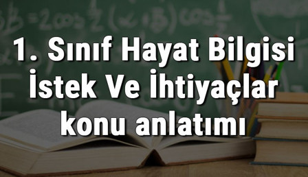 1. Sınıf Hayat Bilgisi İstek Ve İhtiyaçlar konu anlatımı