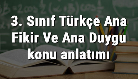 3. Sınıf Türkçe Ana Fikir Ve Ana Duygu konu anlatımı