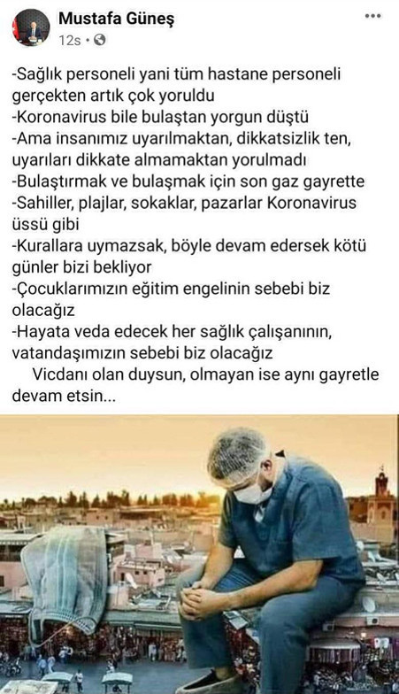 Başhekim böyle isyan etti: Vicdanı olan duysun, olmayan ise aynı gayretle devam etsin