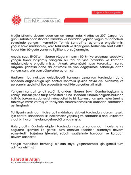 Son dakika yangın haberleri... Milasta büyük mücadele Çok kuvvetli rüzgar var: Alevler termik santrale ulaştı