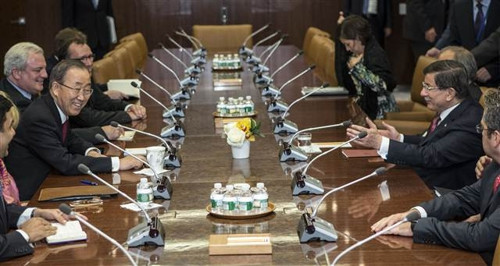 Davutoğlu New Yorkta liderlerle görüştü