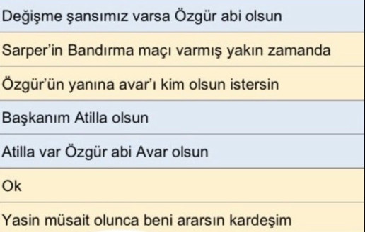 MHK Başkanı Ferhat Gündoğdu ve hakem Yasin Kolun WhatsApp yazışmaları ortaya çıktı Değişme şansımız varsa Özgür abi olsun