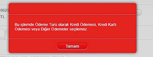 EFT yapılırken ‘diğer ödemeler’ neden seçilemiyor