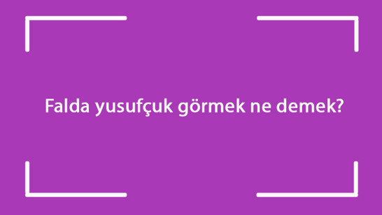 Falda yusufçuk görmek ne demek? Kahve falında yusufçuk böceği kafası çıkması
