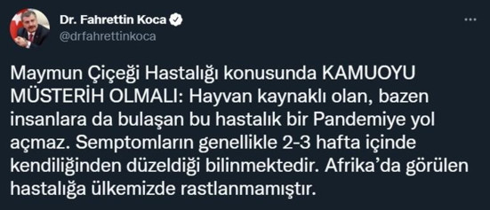 Maymun çiçeği pandemiye sebep olur mu Hastalık Türkiyede görüldü mü İşte Maymun çiçeği hastalığı ile ilgili son durum