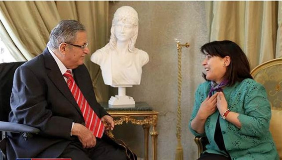Leyla Zana ve Sırrı Süreyya Önderden Celal Talabaniyle Irak pozu