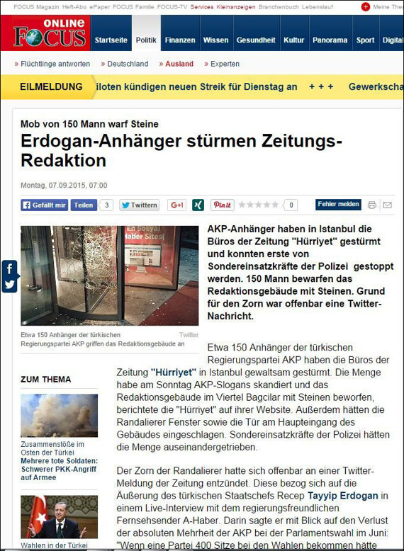 Hürriyete saldırıyı dış basın böyle gördü