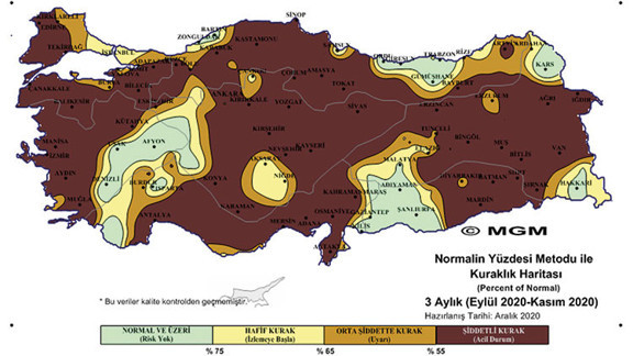 Meteoroloji haritası ortaya çıkardı: Olağanüstü ve şiddetli kuraklık yaşıyoruz