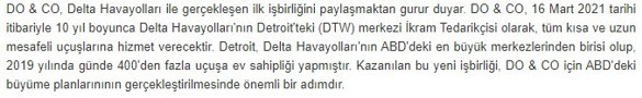 Son dakika... Türk patrondan büyük anlaşma Do&Co, Delta Havayollarına ikram sunacak