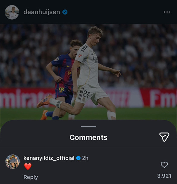 Kenan Yıldız ve Dean Huijsen paylaşımı sonrası transfer iddiası