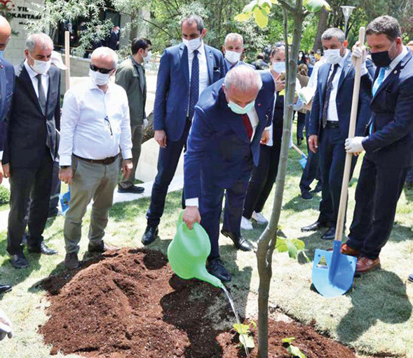 368 ağaçlı, on bin çiçekli 100. yıl bahçesi