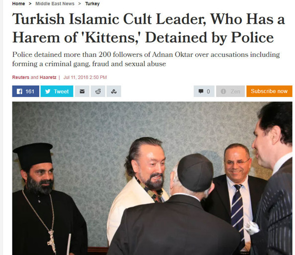 İsrail basınının Adnan Oktar ilgisi