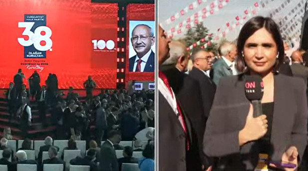 ÖZGÜR ÖZEL KURULTAY SALONUNA GELDİ
