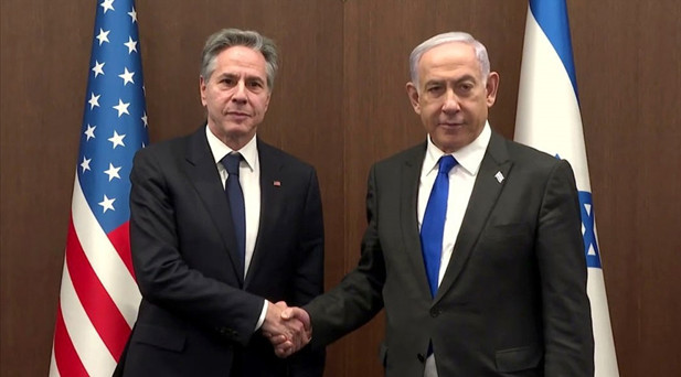 Blinken Netanyahu ile biraraya geldi