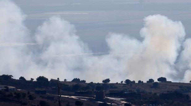 Roket saldırılarının ardından İsrailin kuzeyinde yangın çıktı