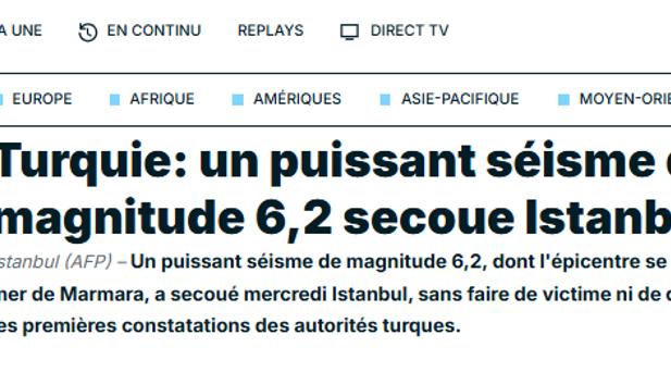 France24: Saniyeler içerisinde peş peşe depremler