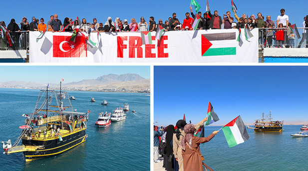 TEKNE VE KANOLARLA VAN GÖLÜNE AÇILDILAR