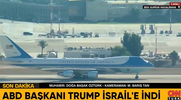 Trumpın uçağı Tel Avivde