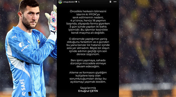 ERTUĞRUL ÇETİNDEN AÇIKAMA