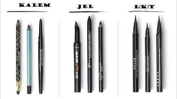 1. İşe eyeliner çeşitlerini ve özelliklerini öğrenerek başlayın