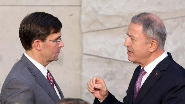 Son dakika... Hulusi Akar, ABD'li mevkidaşı Esper ile görüştü