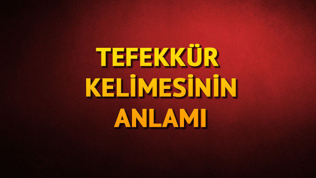 Tefekkür ne demek? Tefekkür etmek nedir? Tefekkür TDK kelime anlamı