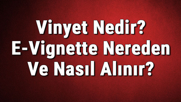 Vinyet Nedir? E-Vignette Nereden Ve Nasıl Alınır?