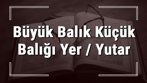 Büyük Balık Küçük Balığı Yer / Yutar atasözünün anlamı ve örnek cümle içinde kullanımı (TDK)