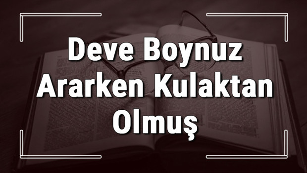 Deve Boynuz Ararken Kulaktan Olmuş atasözünün anlamı ve örnek cümle içinde kullanımı (TDK)