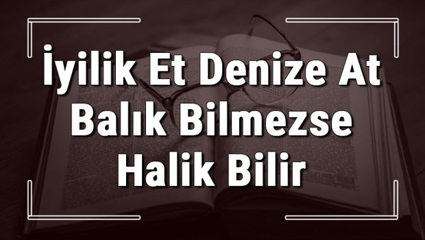 İyilik Et Denize At Balık Bilmezse Halik Bilir atasözünün anlamı ve örnek cümle içinde kullanımı (TDK)