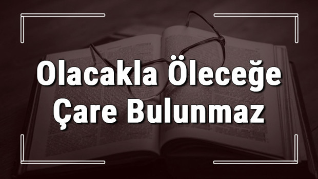 Olacakla Öleceğe Çare Bulunmaz atasözünün anlamı ve örnek cümle içinde kullanımı (TDK)
