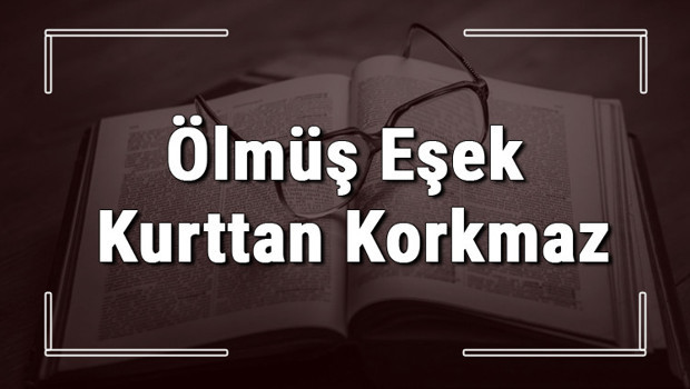 Ölmüş Eşek Kurttan Korkmaz atasözünün anlamı ve örnek cümle içinde kullanımı (TDK)