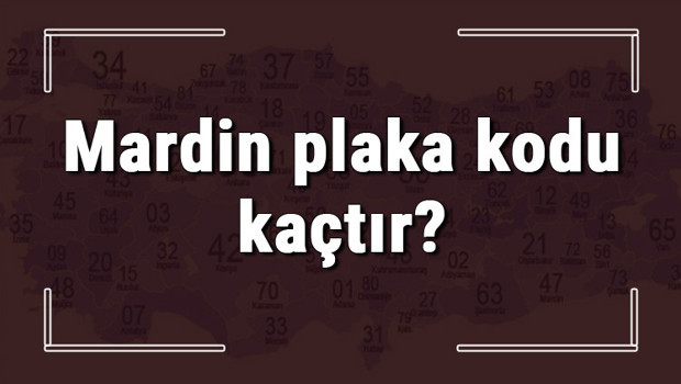 Mardin plaka kodu kaçtır? Mardin ve ilçelerinin plaka harfleri