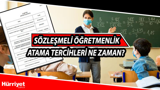 Sözleşmeli öğretmenlik atama tercihleri ne zaman 2021 İşte öğretmen atama tercih takvimi