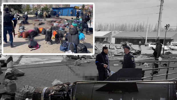 Kramatorsk saldırısından kan donduran görüntüler