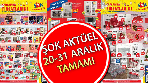 SATIŞTA ŞOK AKTÜEL 20-31 ARALIK 2023 KATALOĞU|| ŞOKta bu hafta neler var Kutu Oyunları, Yılbaşı Süsleri ŞOK marketlerde...