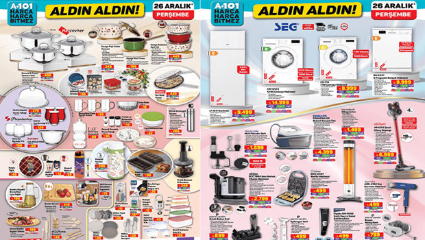 A101 ALDIN ALDIN AKTÜEL ÜRÜNLER HAFTANIN YILDIZLARI (26 ARALIK