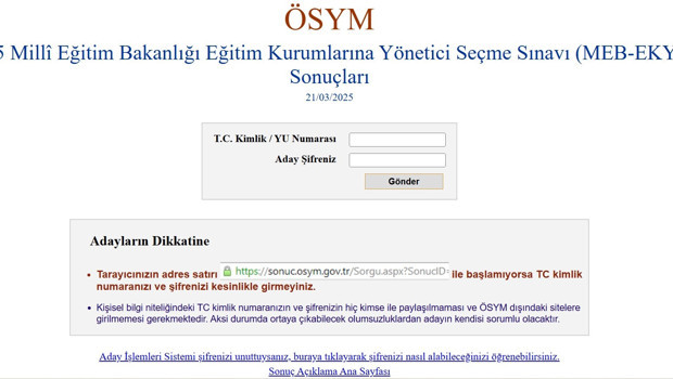 AÇIKLANDI: EKYS sınav sonuçları 2025 sorgulama ekranı ÖSYM.gov.tr (T.C no ile öğren) || 2025 EKYS sonuçları ÖSYM tarafından açıklandı...