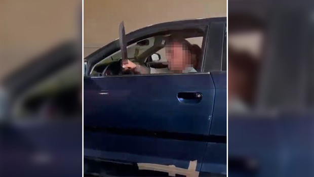 Ankara'daki bu görüntü tepki çekmişti... Trafikte döner bıçaklı tehdide gözaltı
