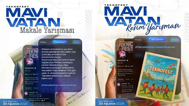 Teknofest'te 'Mavi Vatan' makale ve resim yarışması