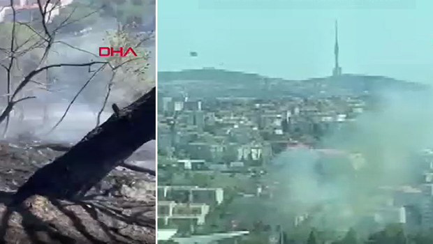 Sarıyer'de İTÜ'de otluk alanda yangın