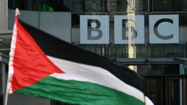 BBC ofisinde Filistin eylemi