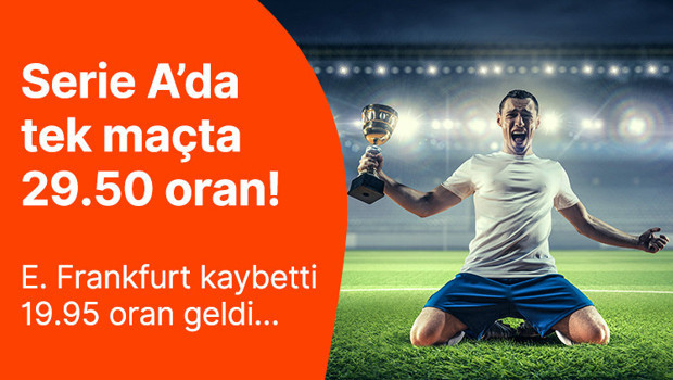Serie A’da tek maçta 29.50 oran! Süper Lig ve Avrupa liglerinde sürpriz sonuçlar yüksek kazandırdı. İşte geride bıraktığımız haftanın en yüksek oranları…